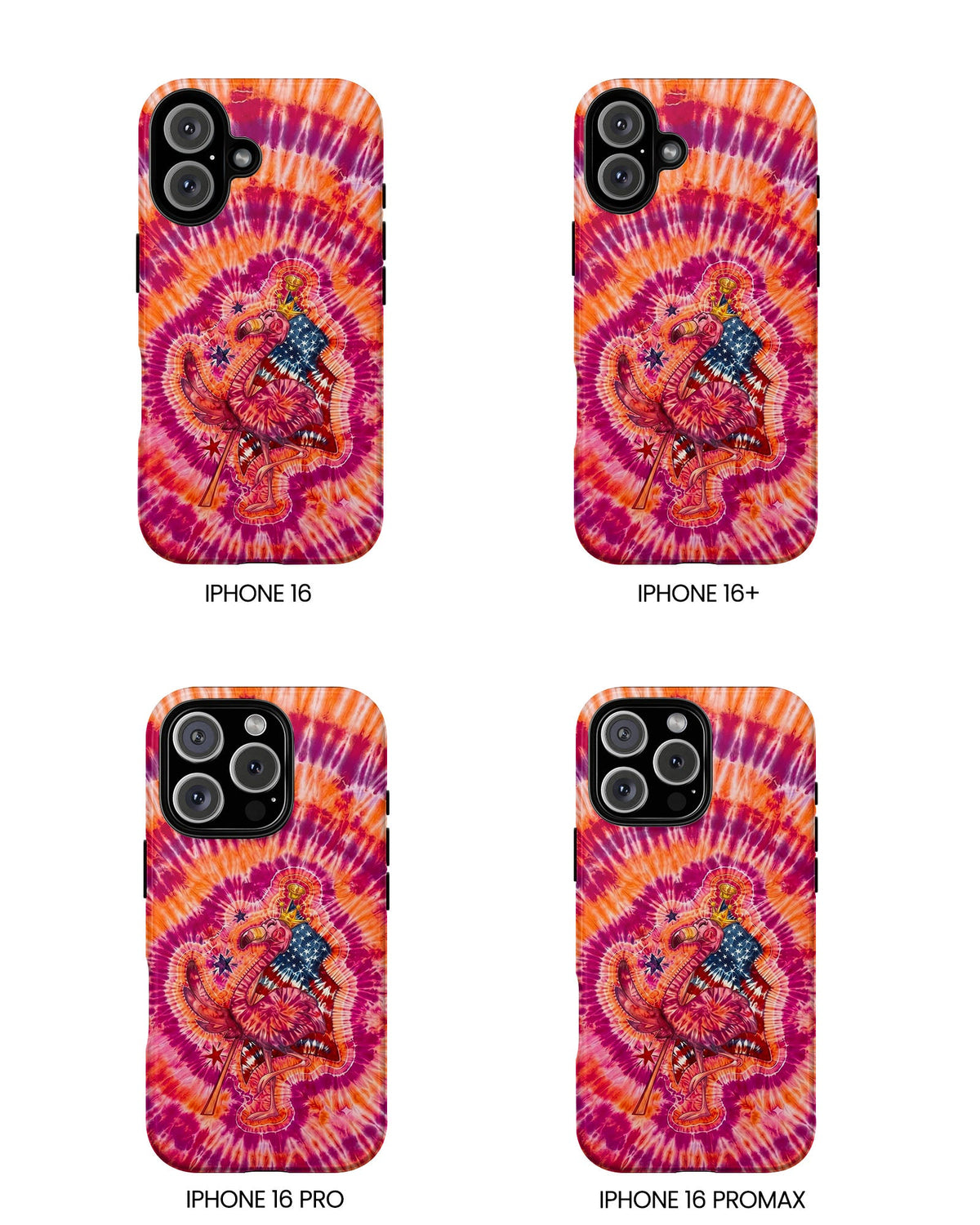 RED WHITE & BLUE FLAMINGO SWIRL PHONE CASE  - TLNO0405262
