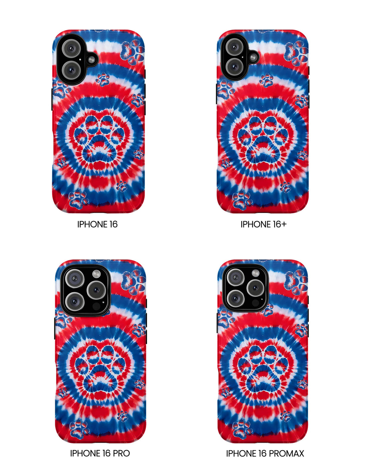RED WHITE AND BLUE PAW PHONE CASE - TYQY2004253