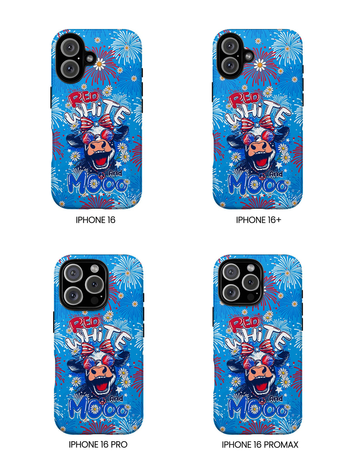 RED WHITE AND MOOO COW PHONE CASE - TY1306262
