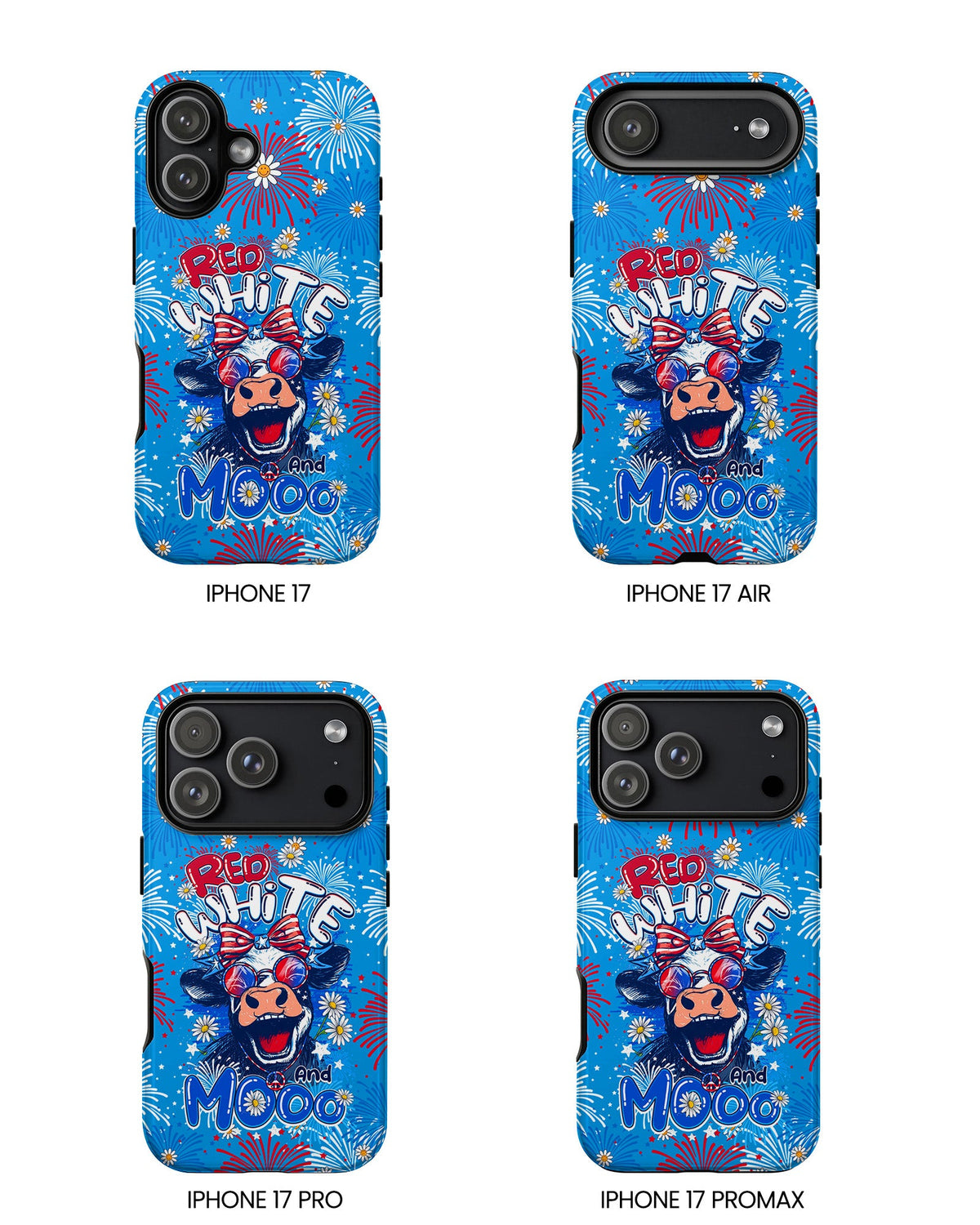 RED WHITE AND MOOO COW PHONE CASE - TY1306262