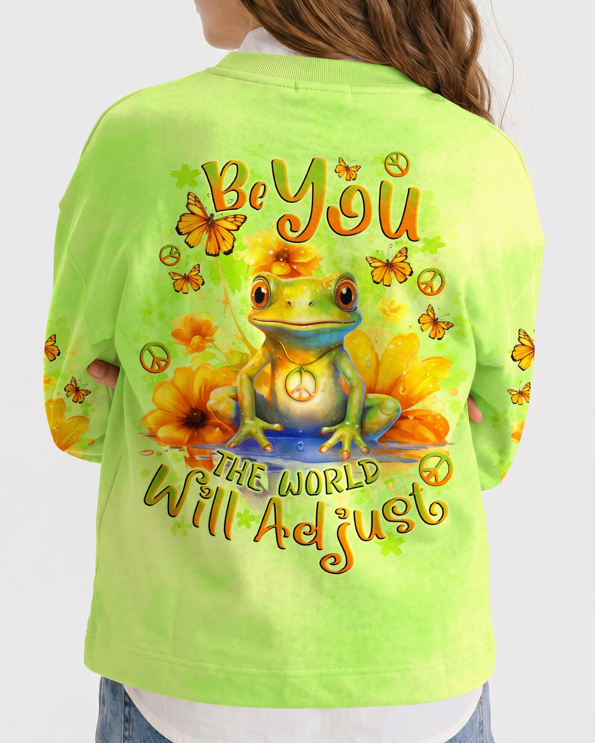 BE YOU THE WORLD WILL ADJUST FROG KIDS ALL OVER PRINT - TLNO1512233