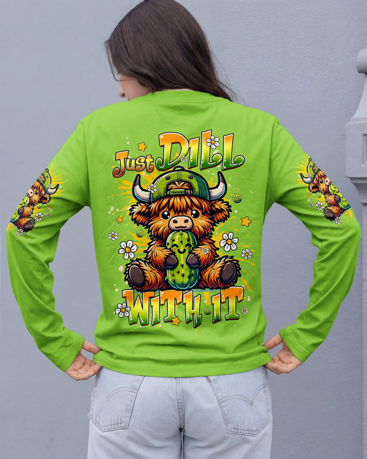 JUST DILL WITH IT COW ALL OVER PRINT - TLHG1106261