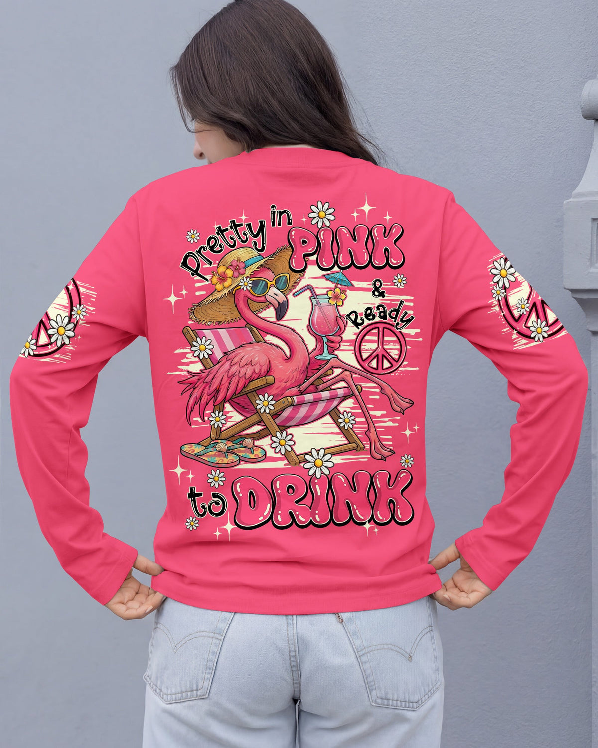 PRETTY IN PINK FLAMINGO ALL OVER PRINT - TY0904261