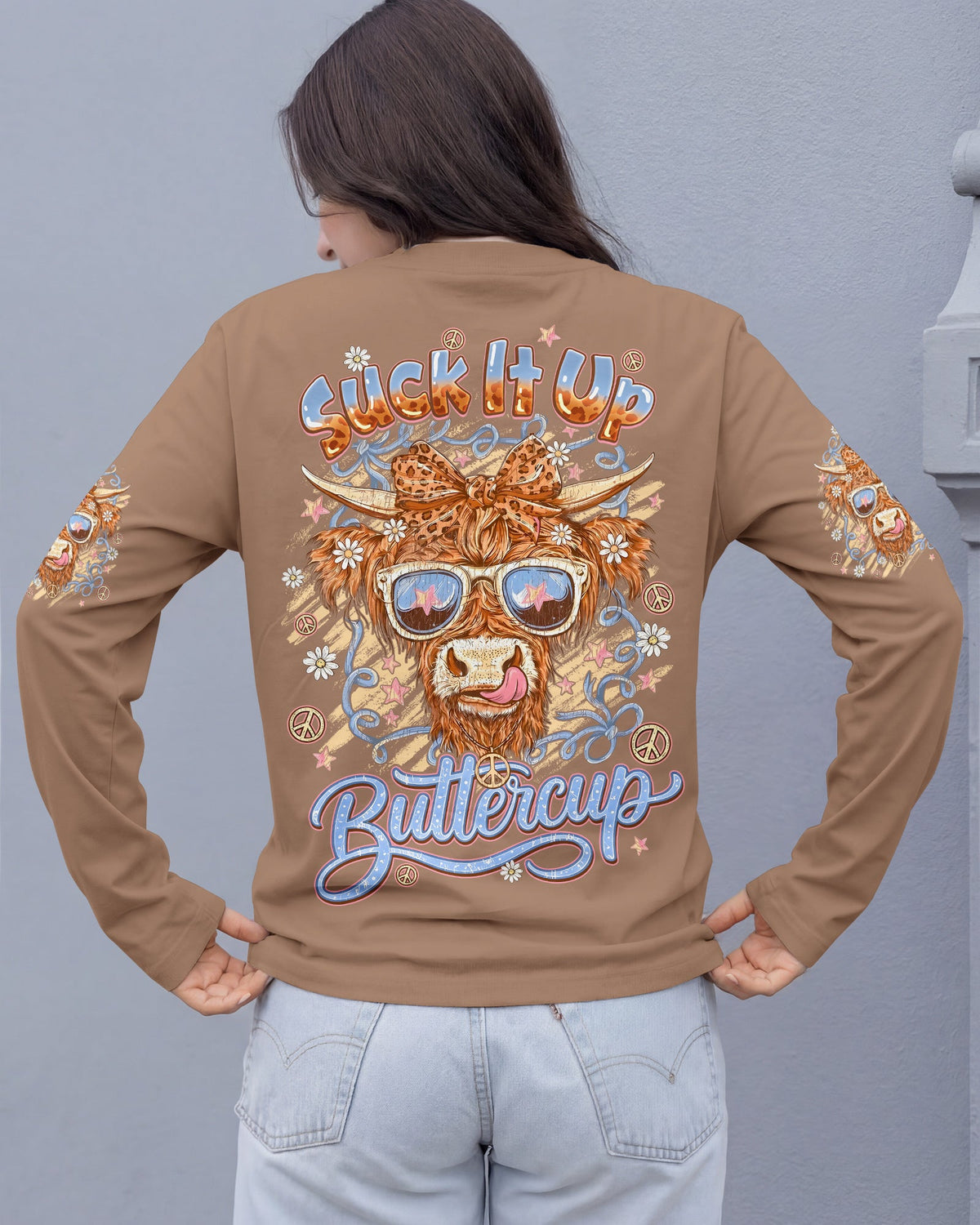 SUCK IT UP BUTTERCUP COW ALL OVER PRINT - TYQY2905261