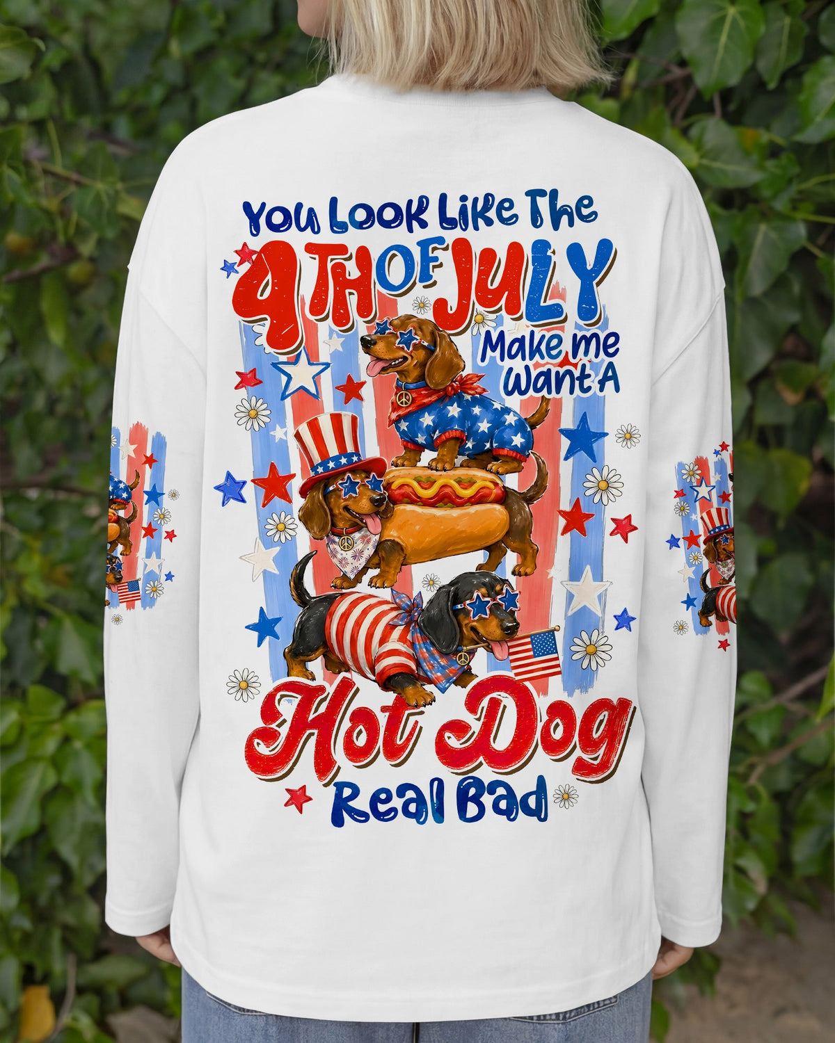 YOU LOOK LIKE THE 4TH OF JULY DACHSHUND DOG ALL OVER PRINT - TYQY0306262
