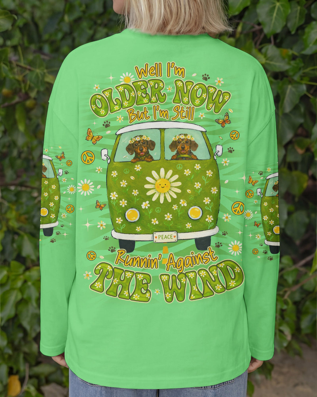 RUNNING AGAINST THE WIND DACHSHUND DOG  ALL OVER PRINT - TLNO2605261