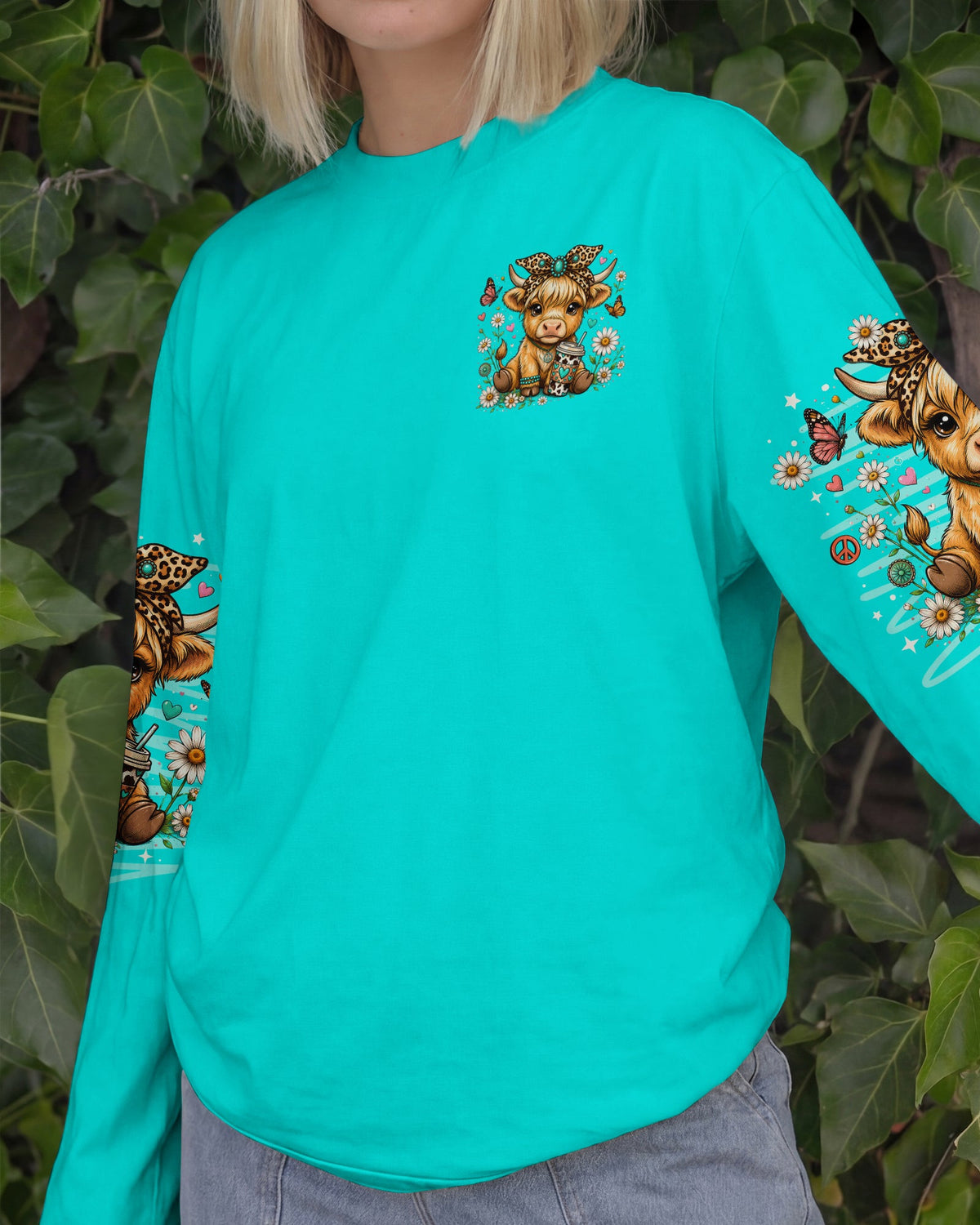 LITTLE COUNTRY LOTTA ATTITUDE COW ALL OVER PRINT  - TLNO0906263