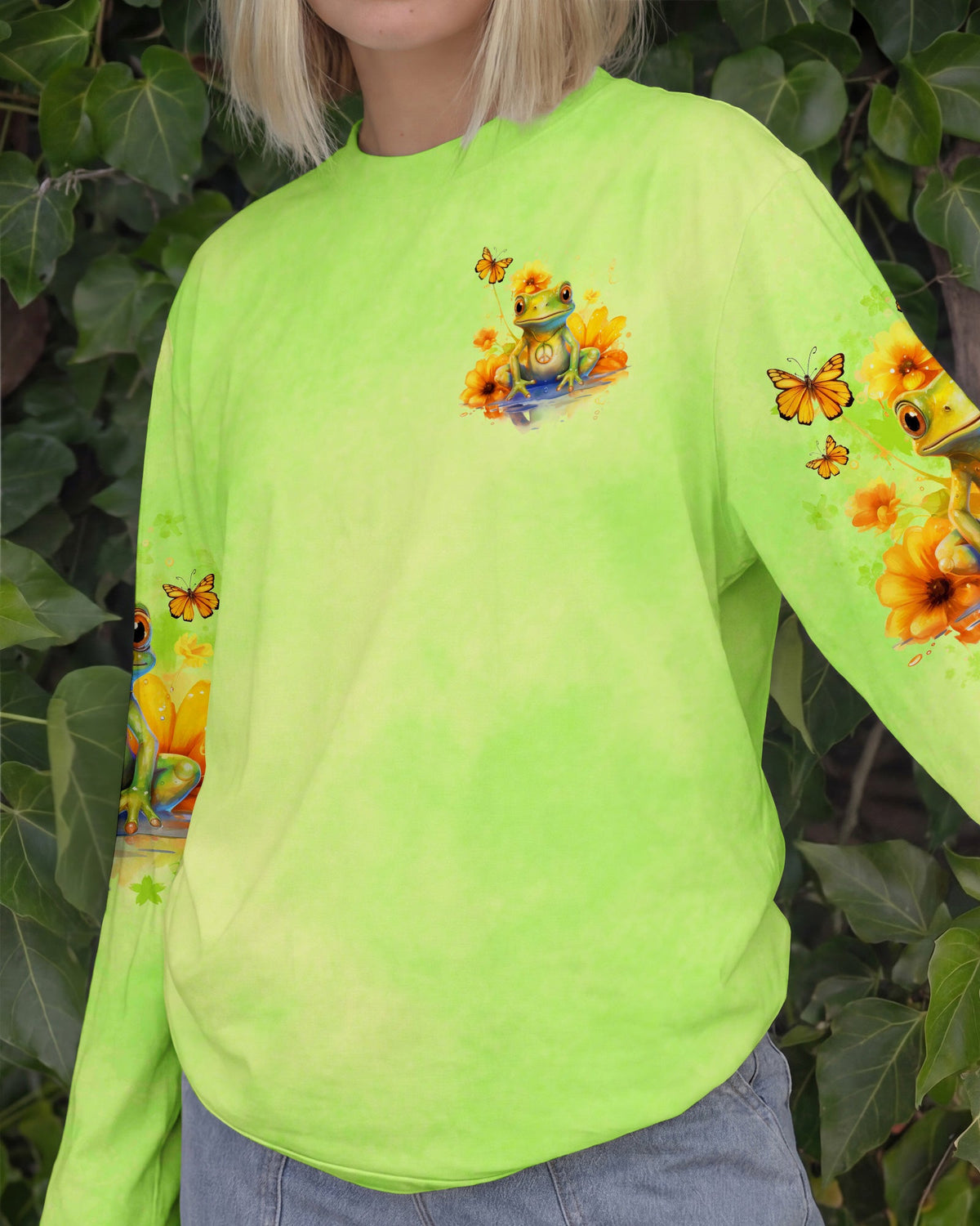 BE YOU THE WORLD WILL ADJUST FROG ALL OVER PRINT - TLNO2909231