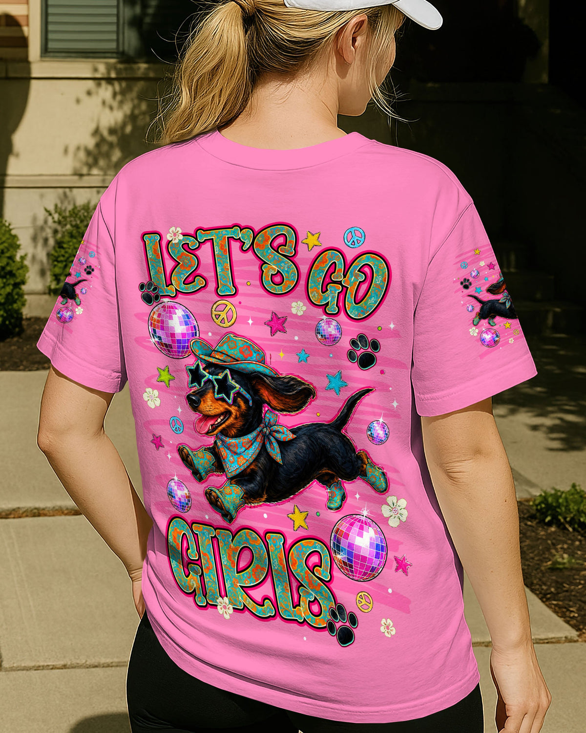 LET'S GO GIRLS DACHSHUND DOG ALL OVER PRINT - TLNT1906262