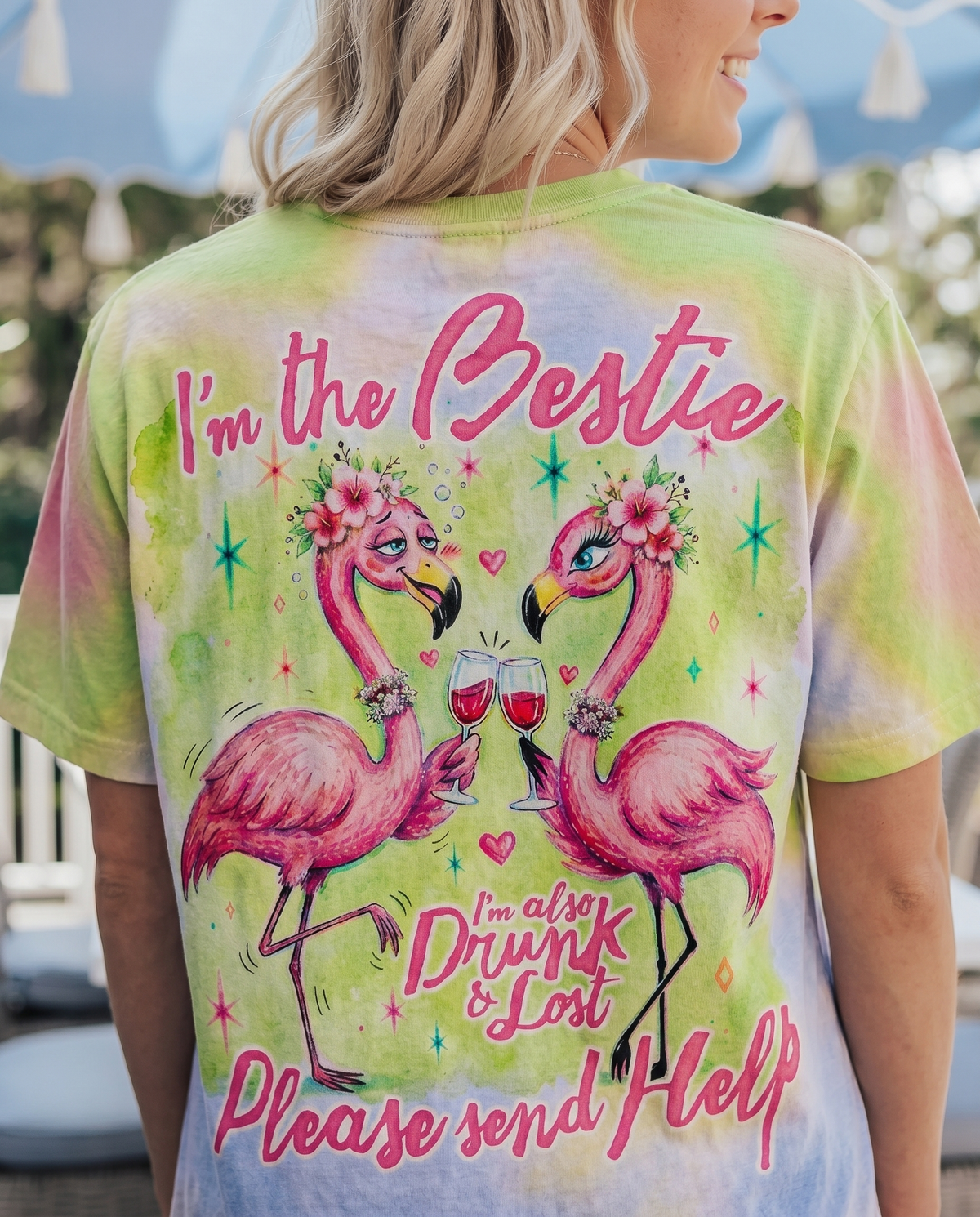 I'M THE BESTIE FLAMINGO ALL OVER PRINT – RI0605262