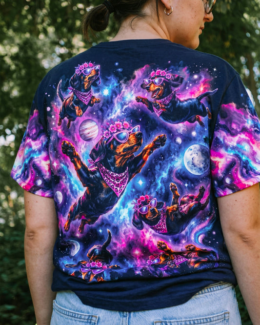 PSYCHEDELIC SPACE DACHSHUND DOG DREAMSCAPE ALL OVER PRINT – RI2005262
