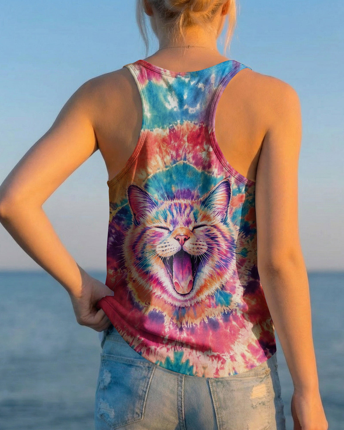JOYFUL CAT WATERCOLOR PATTERN  ALL OVER PRINT - TLNO2404261