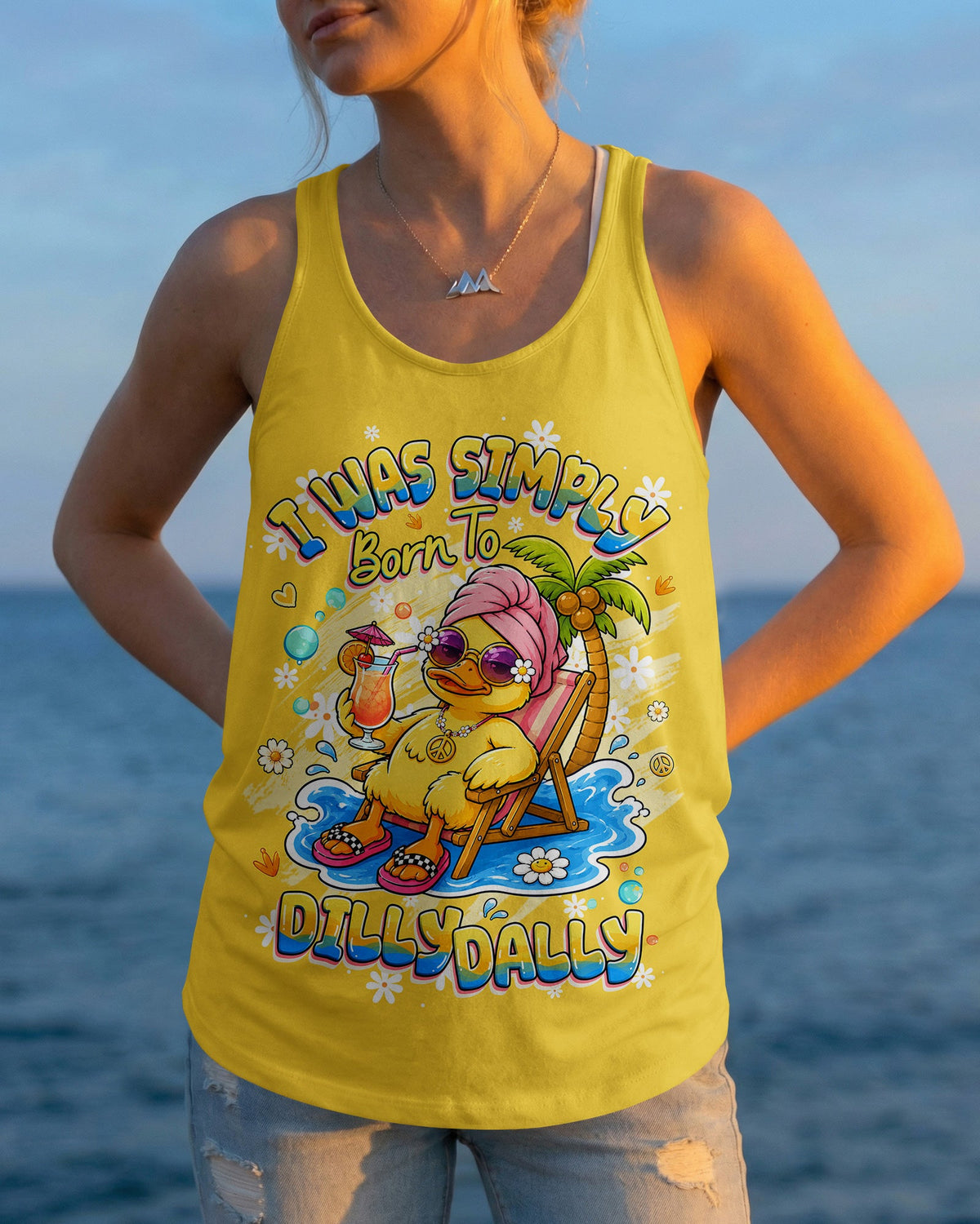 I WAS SIMPLY BORN TO DILLY DALLY DUCK ALL OVER PRINT - TLHG2005263