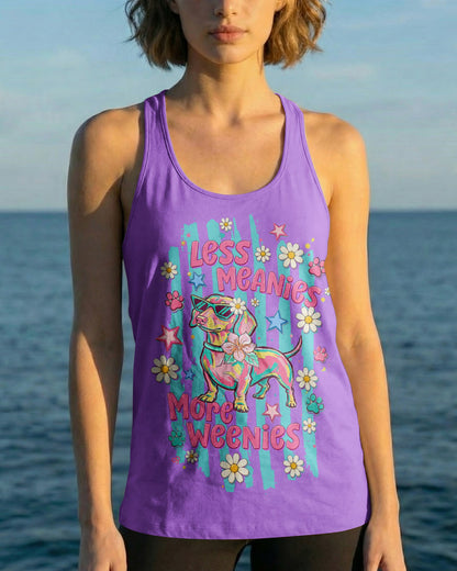 LESS MEANIES MORE WEENIES DACHSHUND DOG  ALL OVER PRINT - TLTW2005261