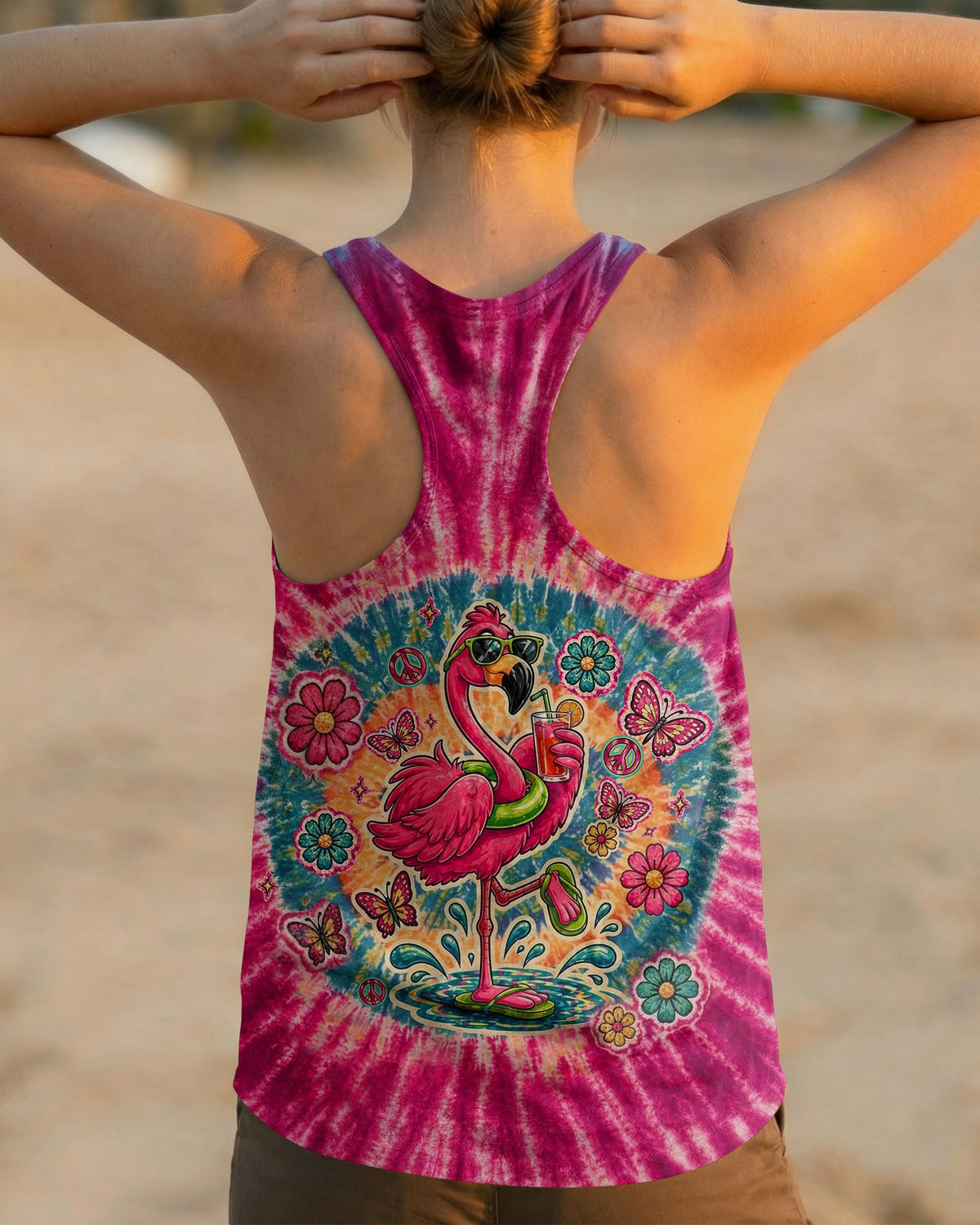 I WAS SIMPLY BORN TO DILLY DALLY FLAMINGO  ALL OVER PRINT - TLTW0405262