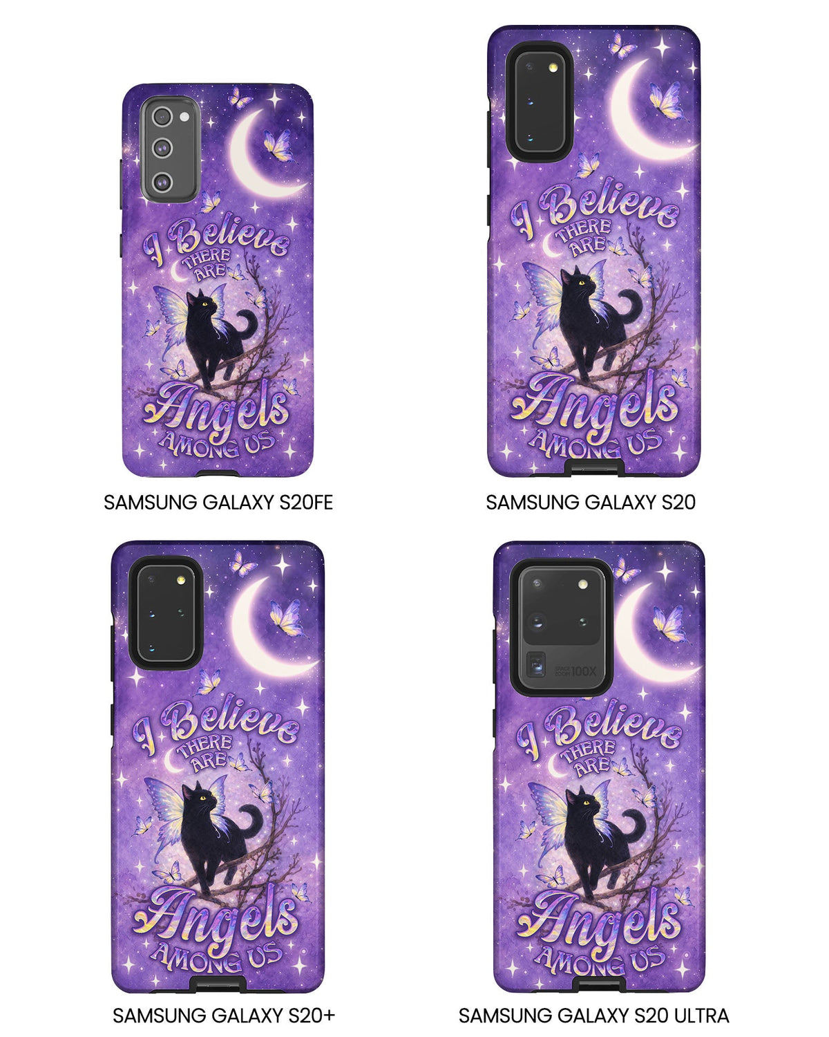 I BELIEVE THERE ARE ANGELS AMONG US BLACK CAT PHONE CASE  - TLNO2605262