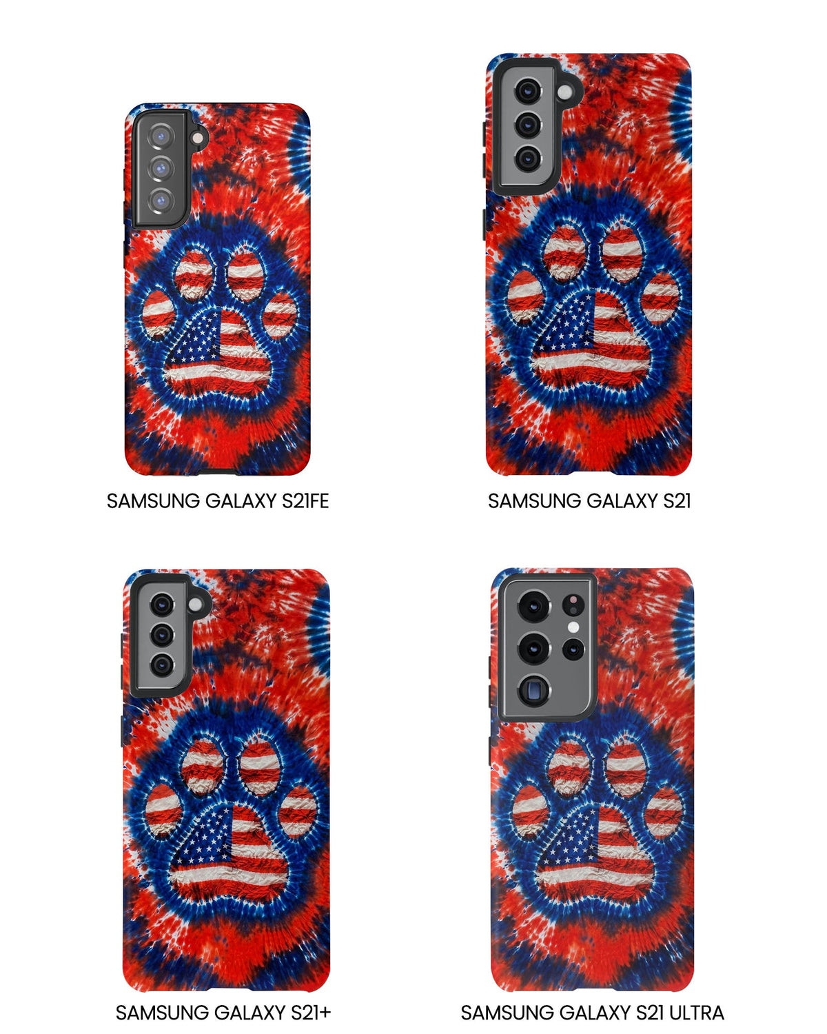 PAW PRINT RED WHITE & BLUE PHONE CASE  - TLHN0405264