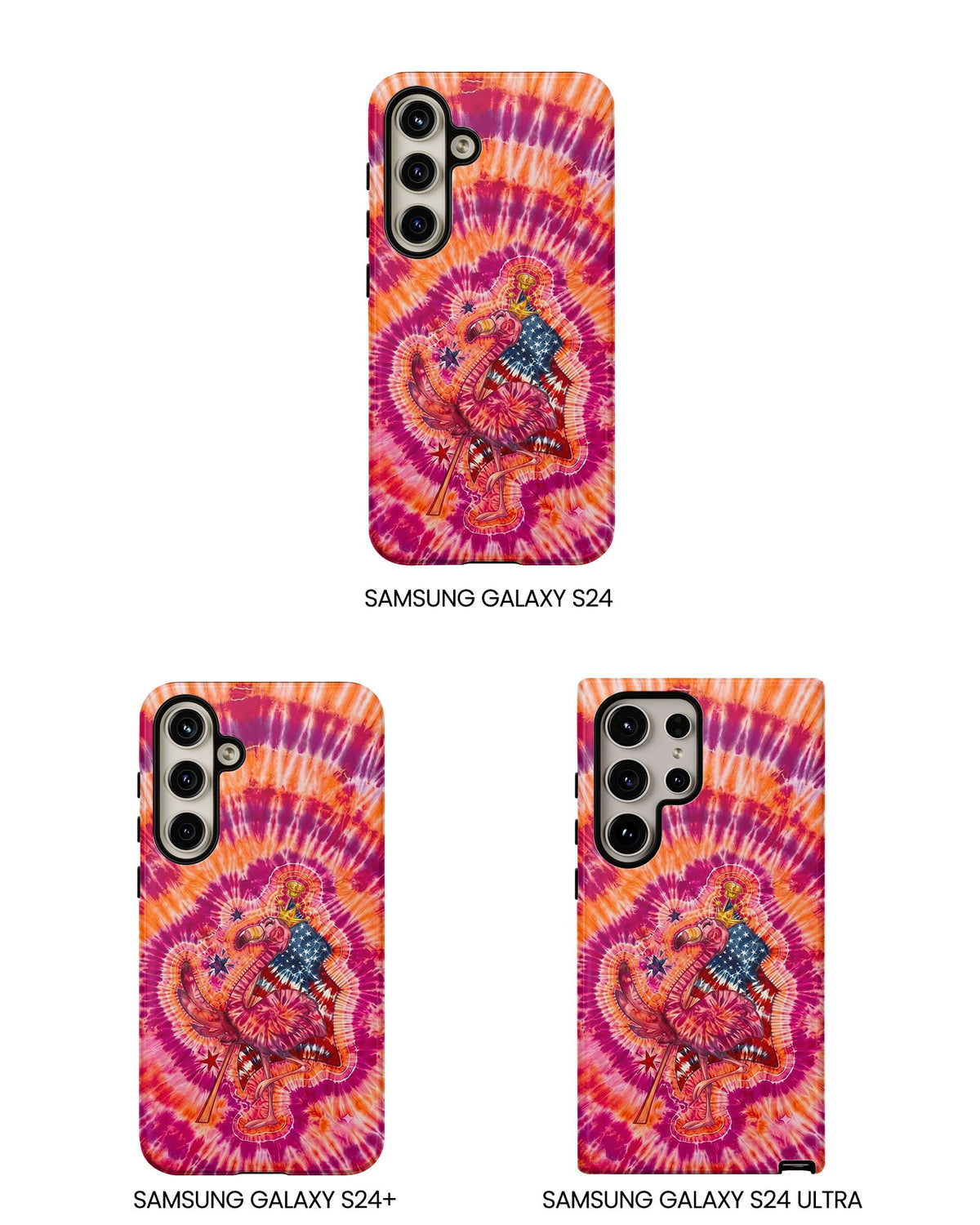 RED WHITE & BLUE FLAMINGO SWIRL PHONE CASE  - TLNO0405262