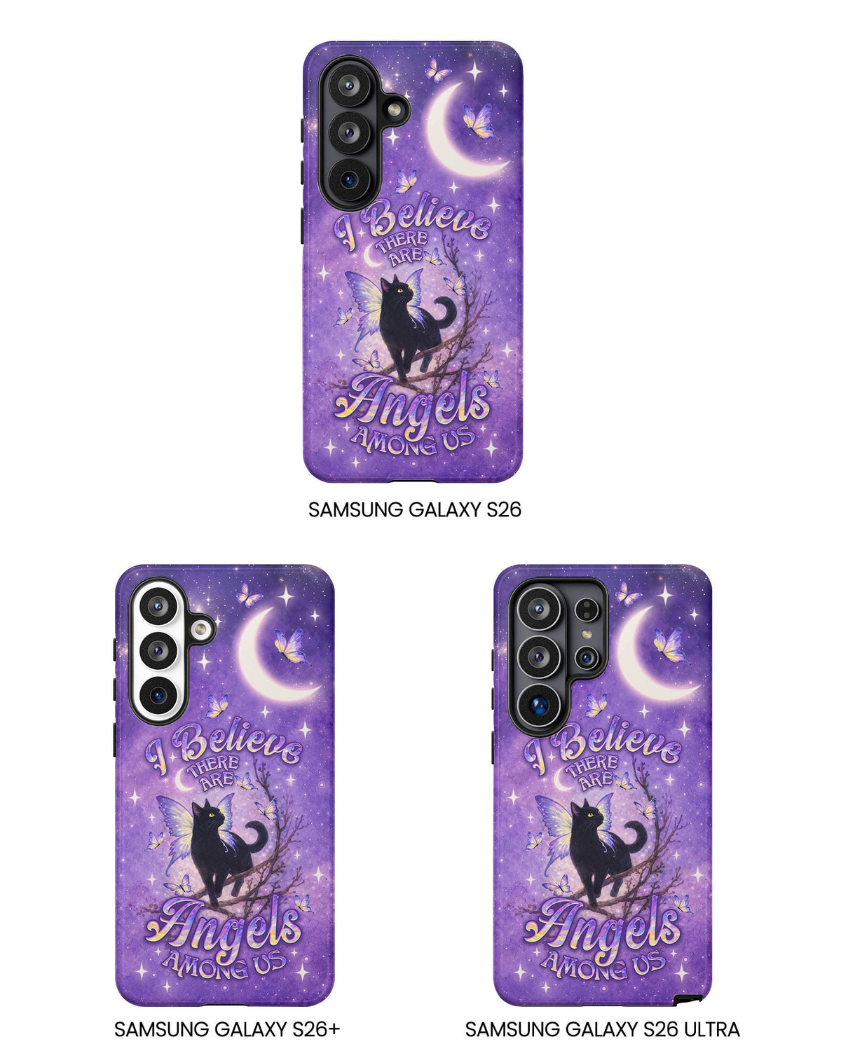 I BELIEVE THERE ARE ANGELS AMONG US BLACK CAT PHONE CASE  - TLNO2605262