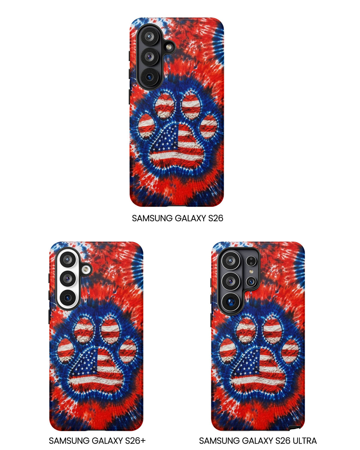 PAW PRINT RED WHITE & BLUE PHONE CASE  - TLHN0405264