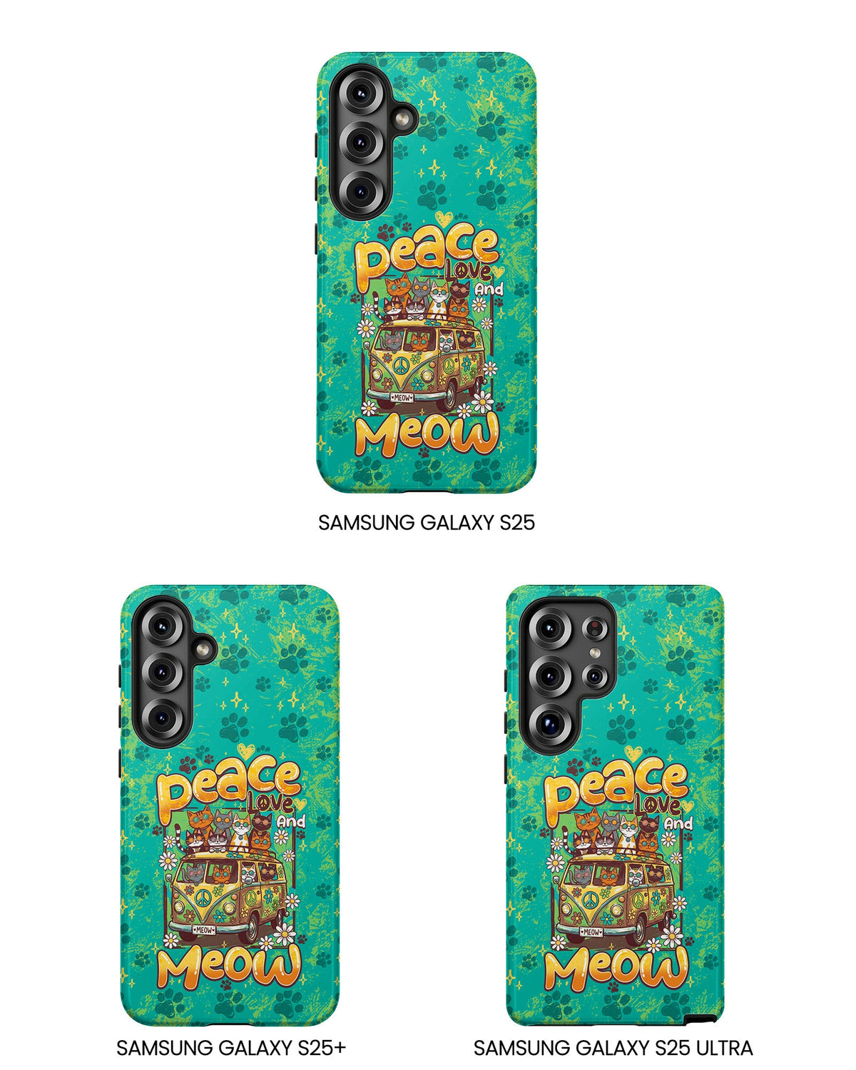 PEACE LOVE AND MEOW CATS PHONE CASE - TY0707263
