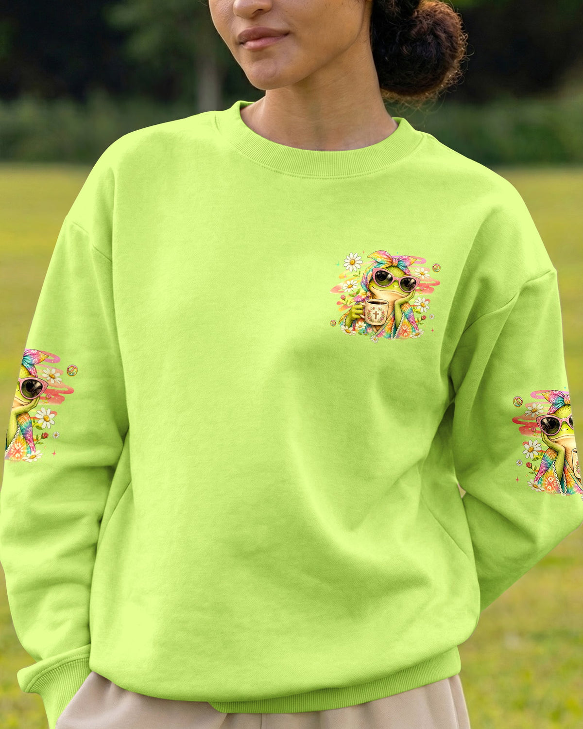 FIRST OF ALL JESUS THINKS FROG ALL OVER PRINT  - TLHG0107261