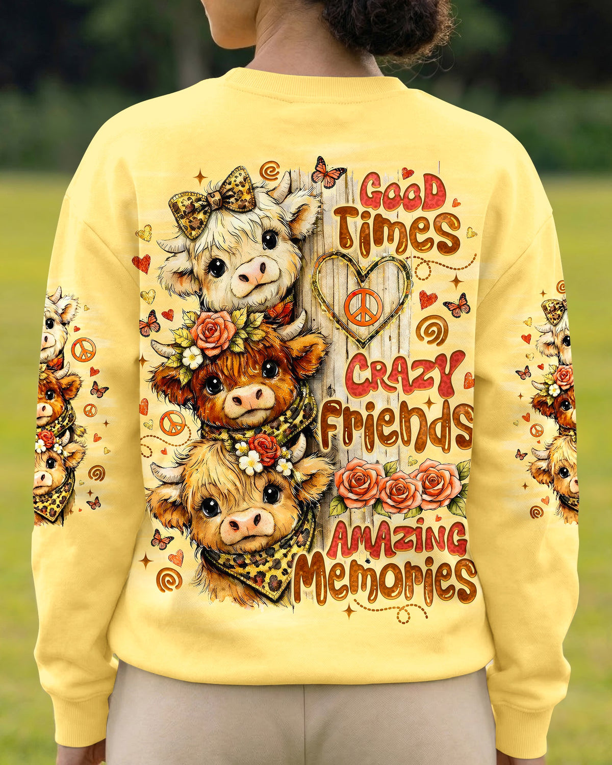 GOOD TIMES CRAZY FRIEND COW ALL OVER PRINT - TLNO1006261