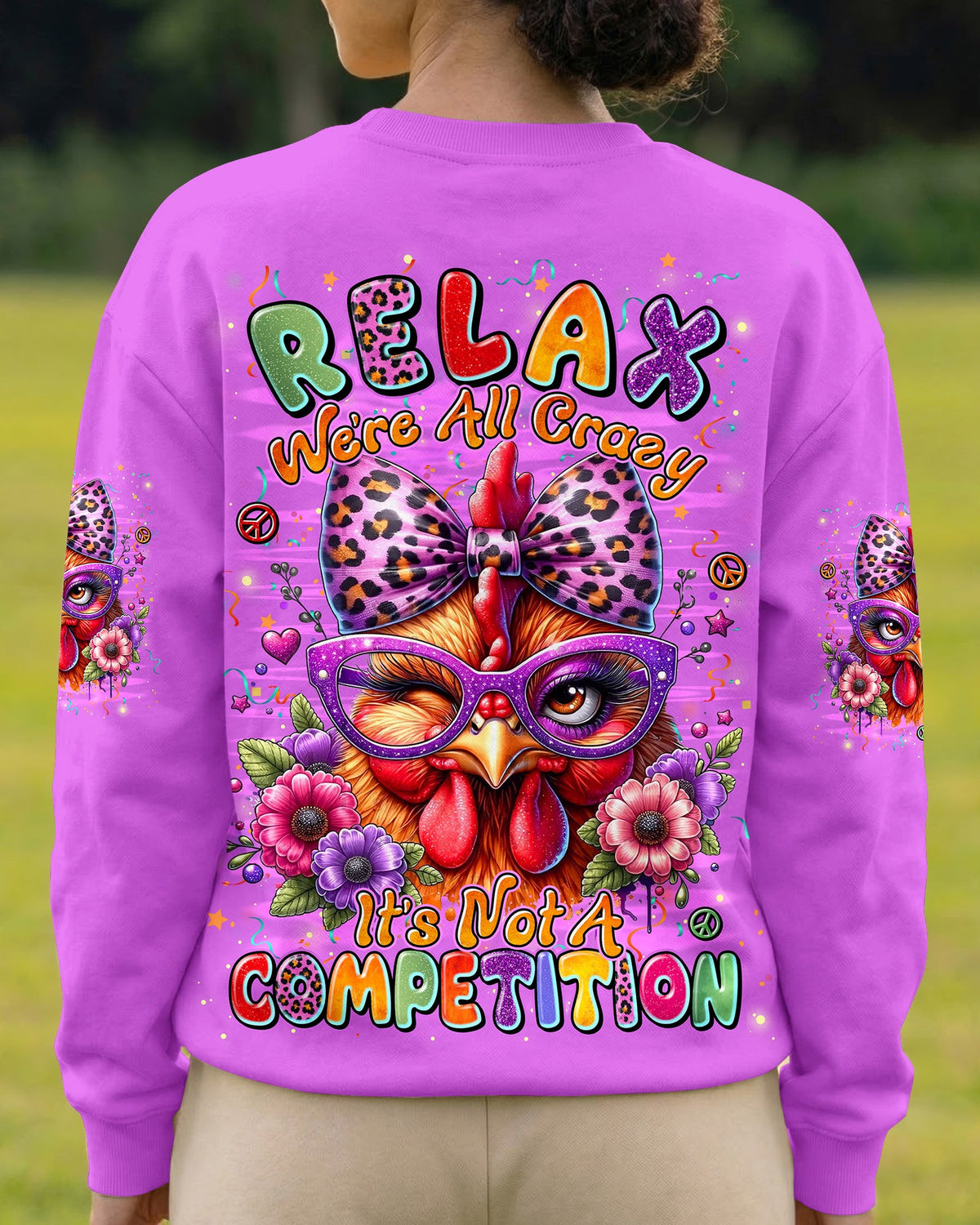 RELAX WE'RE ALL CRAZY CHICKEN ALL OVER PRINT - TYLN2906263