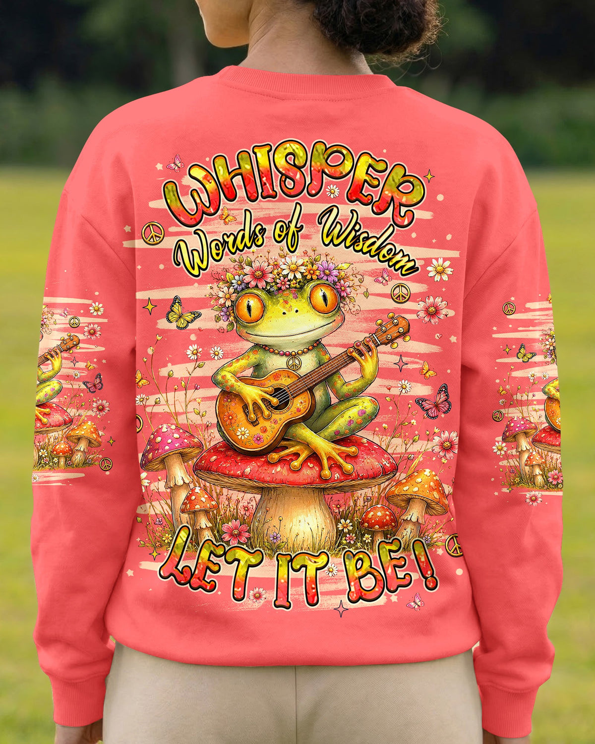 WHISPER WORDS OF WISDOM LET IT BE FROG ALL OVER PRINT  - TLHN0107264