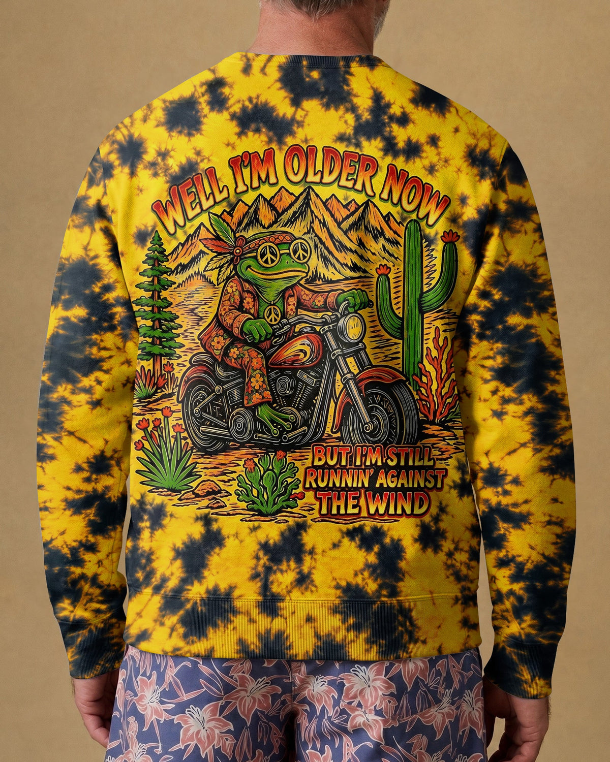 WELL I'M OLDER NOW HIPPIE FROG ALL OVER PRINT - RI2606261