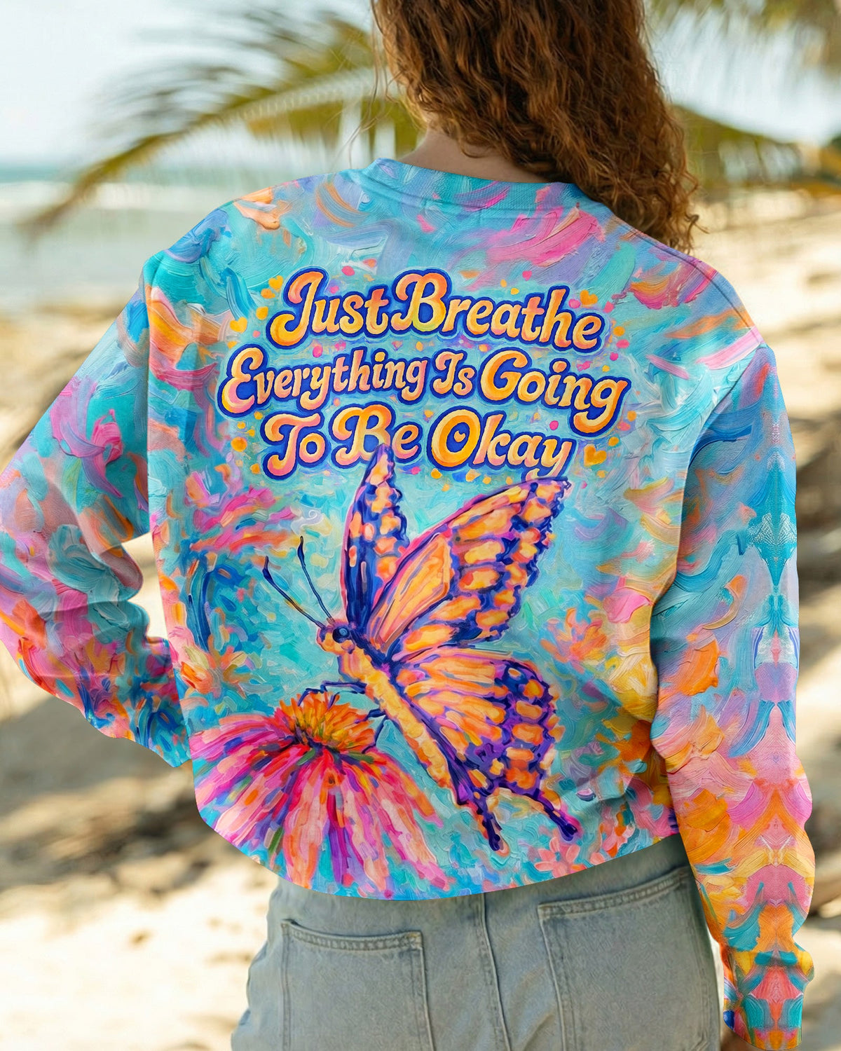 JUST BREATHE BUTTERFLY ALL OVER PRINT  - TLNO1404261