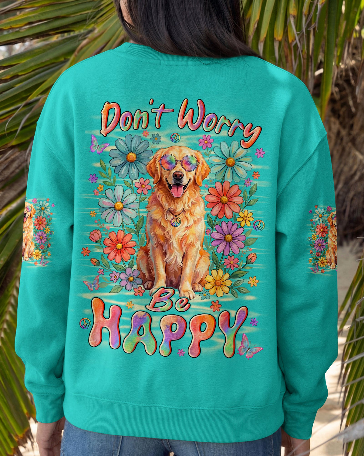 DON'T WORRY BE HAPPY GOLDEN RETRIEVER ALL OVER PRINT - TYLN0405262