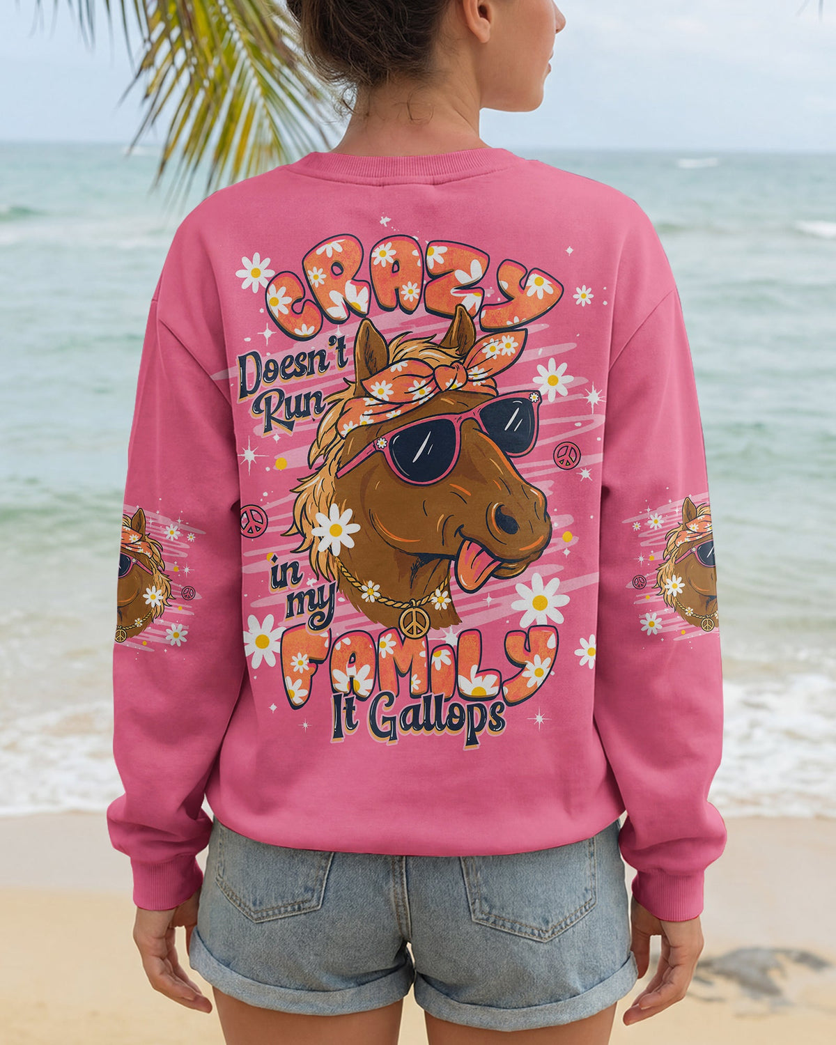 CRAZY DOESN'T RUN HORSE ALL OVER PRINT  - TLHG1506262
