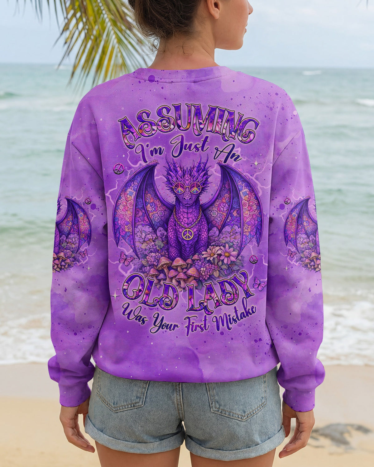 ASSUMING I'M JUST AN OLD LADY DRAGON ALL OVER PRINT   - TLHG0804262