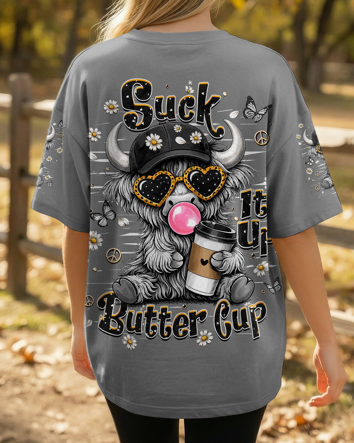 SUCK IT UP BUTTERCUP COW ALL OVER PRINT  - TLHN2505263