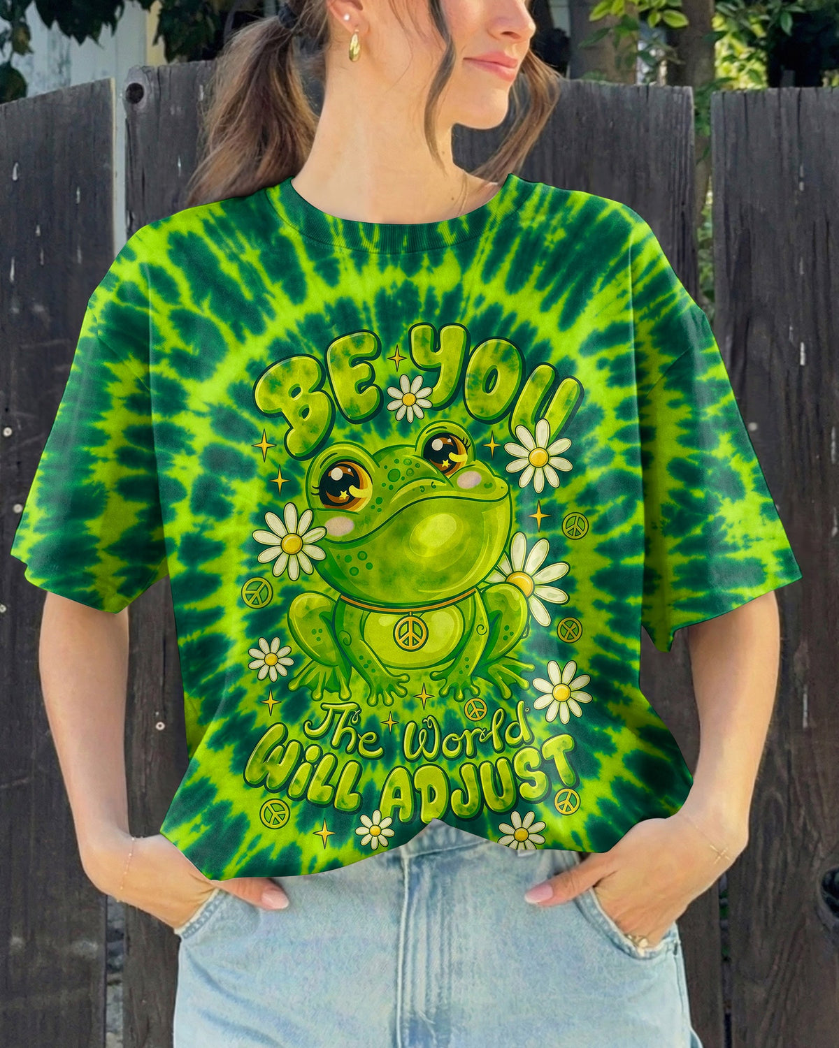 BE YOU HIPPIE FROG ALL OVER PRINT - RI0107262