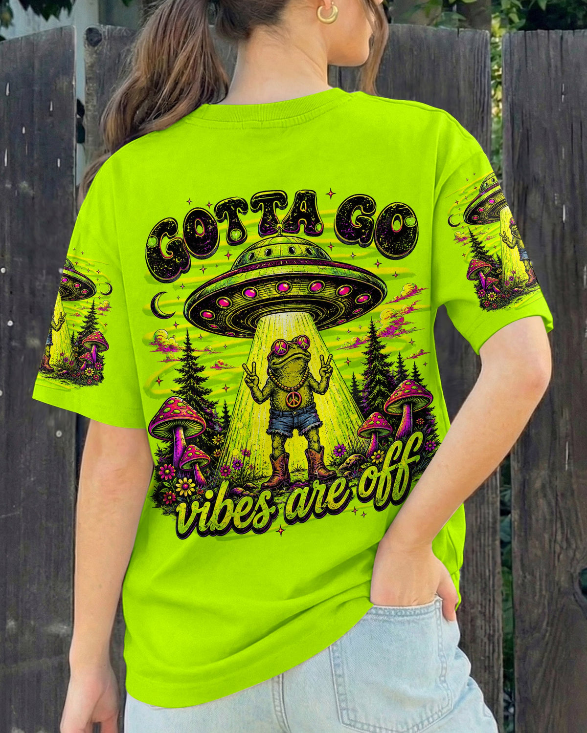 GOTTA GO VIBES ARE OFF FROG ALL OVER PRINT - TLNT1906261