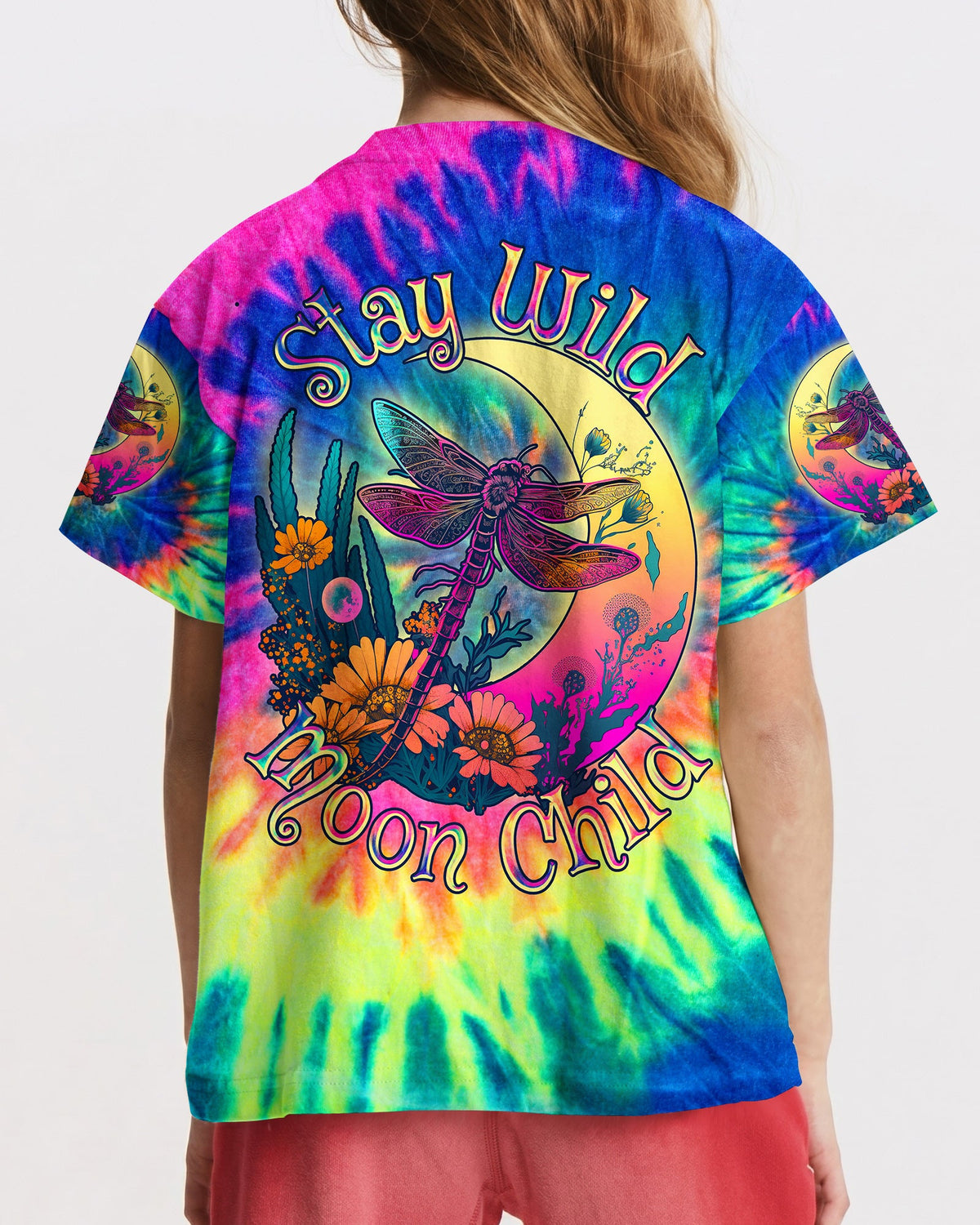 STAY WILD MOON CHILD DRAGONFLY TIE DYE KIDS ALL OVER PRINT - TLNO1812235
