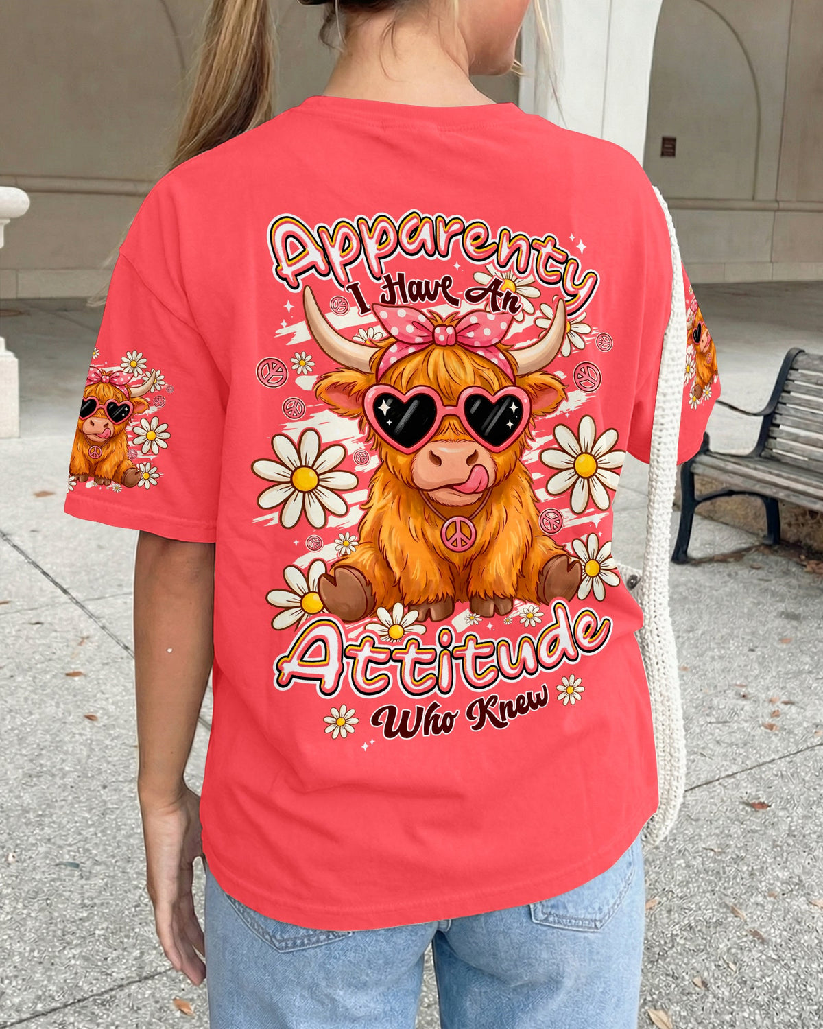 APPARENTLY I HAVE AN ATTITUDE WHO KNEW COW ALL OVER PRINT - TYPQ2206261