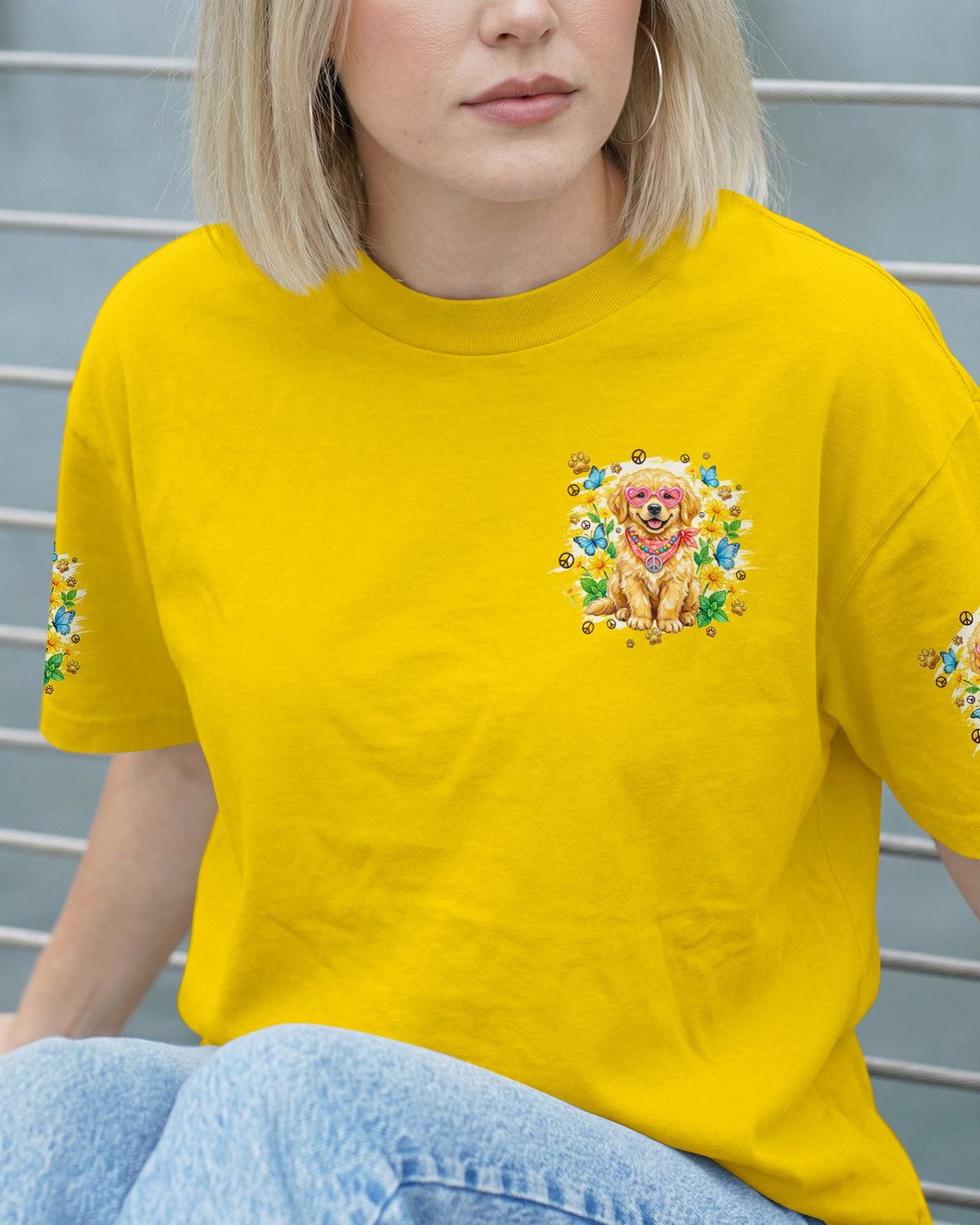 WHISPER WORDS OF WISDOM LET IT BE GOLDEN RETRIEVER PUPPY DOG ALL OVER PRINT - TYQY1105262