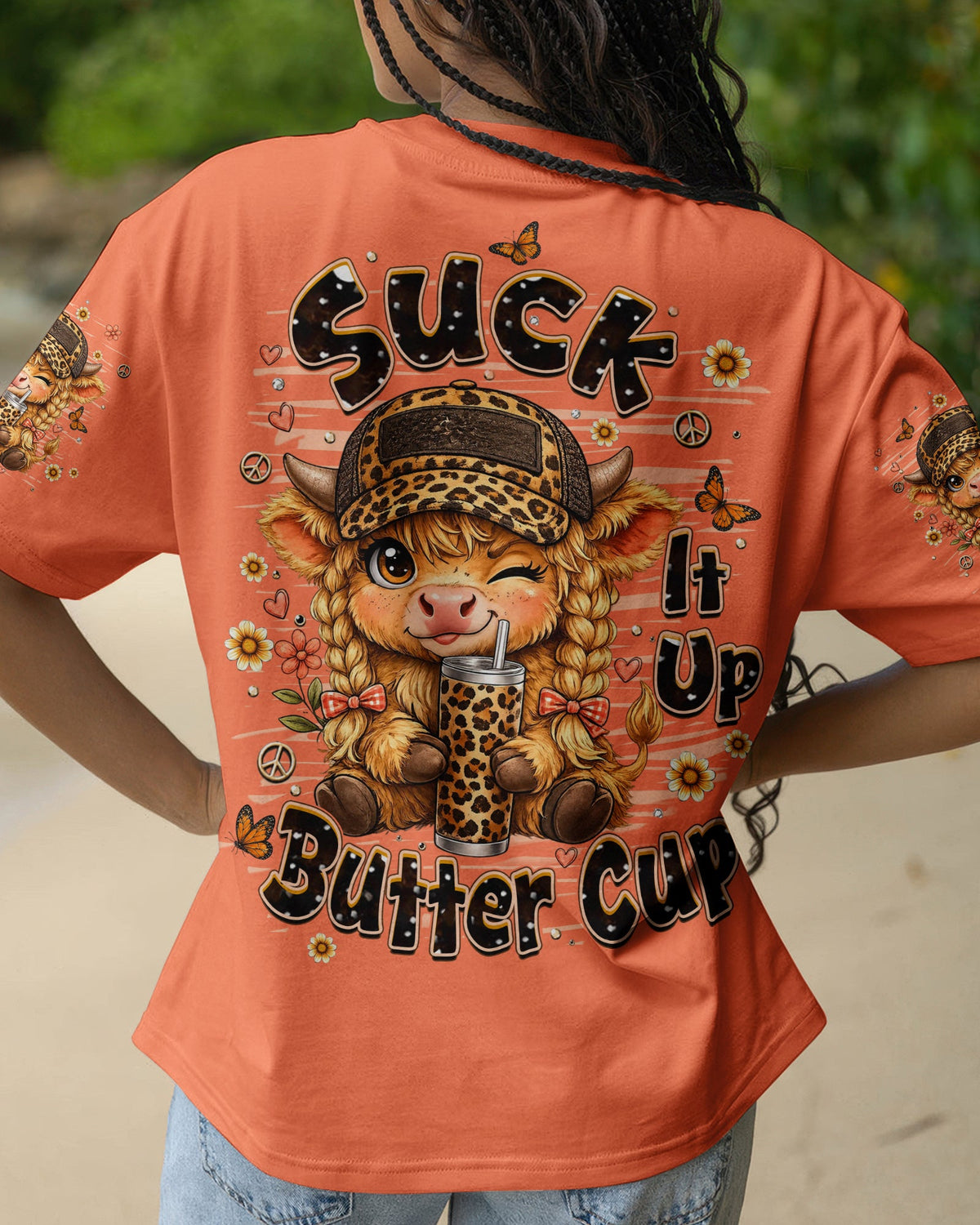 SUCK IT UP BUTTERCUP COW ALL OVER PRINT  - TLHN0906261