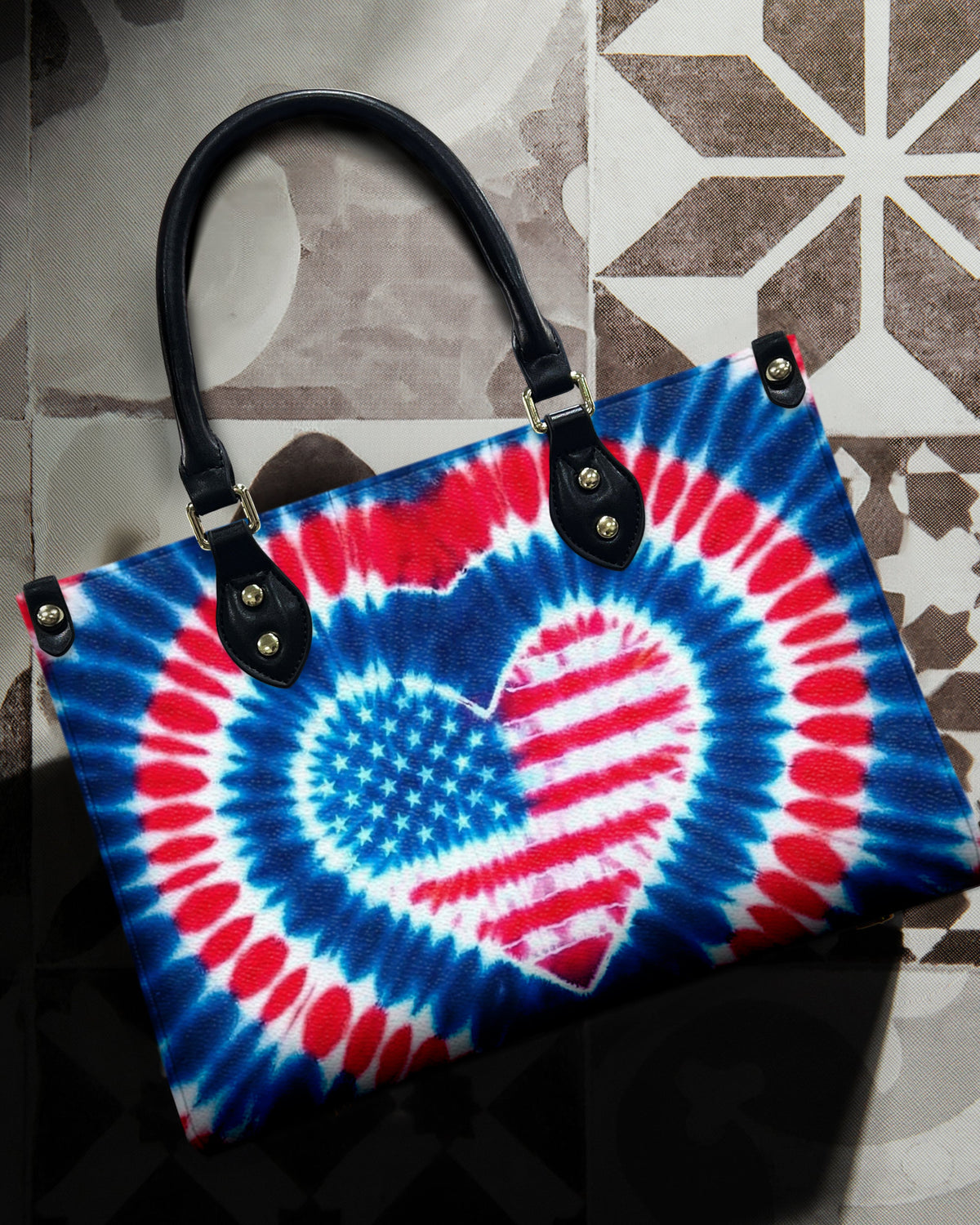 AMERICAN FLAG HEART LEATHER HANDBAG - TYPQ1304263