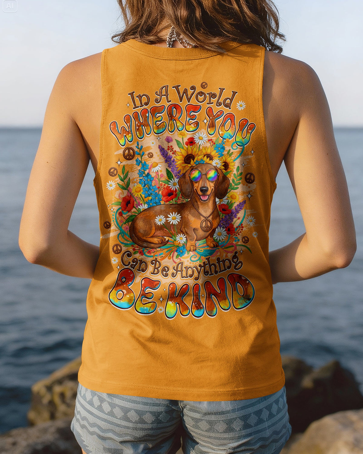 IN A WORLD WHERE YOU CAN BE ANYTHING BE KIND DACHSHUND ALL OVER PRINT - TYQY1104261