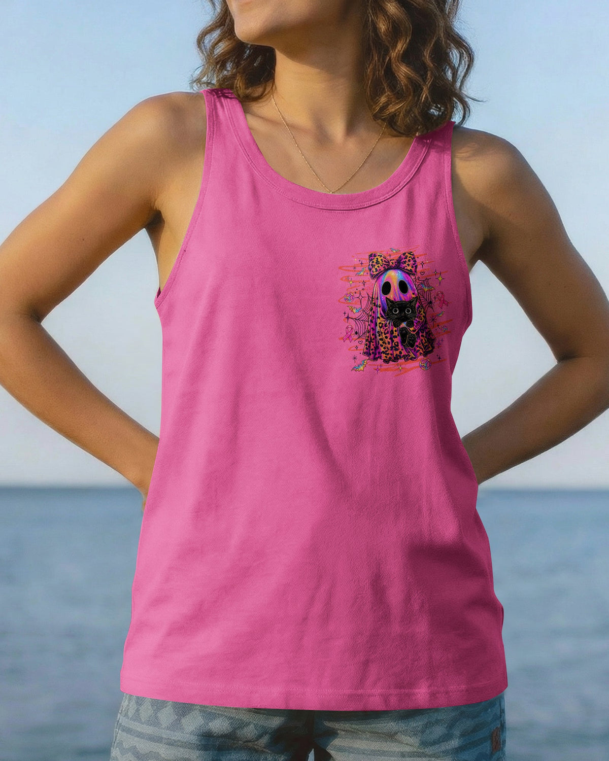 IN OCTOBER WE WEAR PINK BOO BLACK CAT BREAST CANCER AWARENESS ALL OVER PRINT  - TLTW1507265