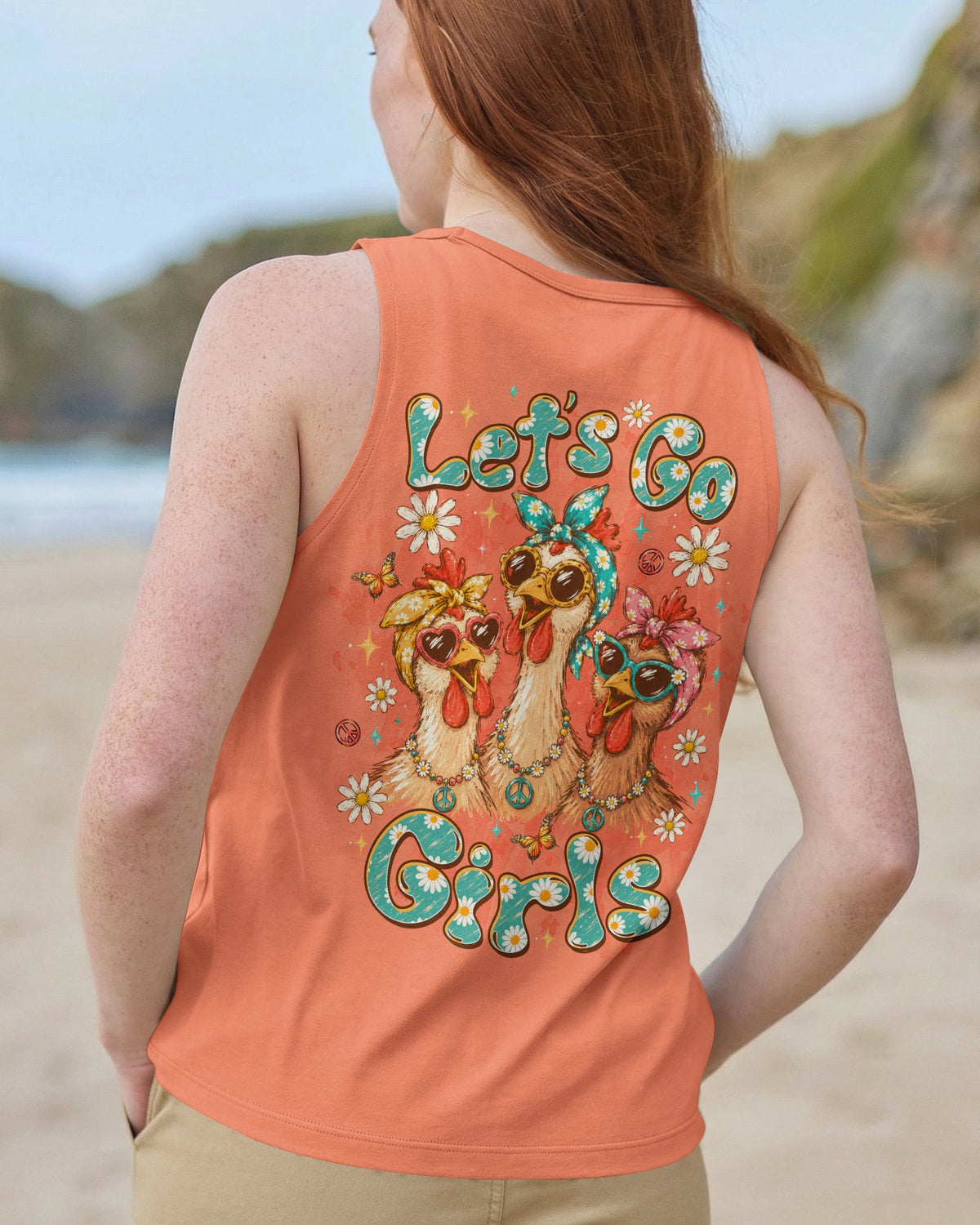 LET'S GO GIRLS CHICKEN ALL OVER PRINT - TLTW0107267