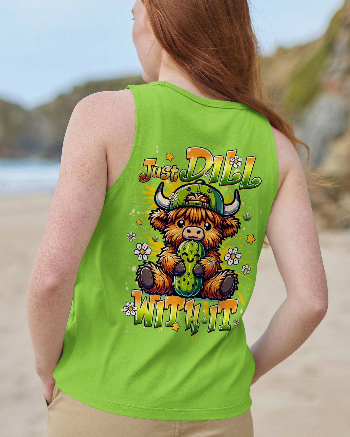 JUST DILL WITH IT COW ALL OVER PRINT - TLHG1106261