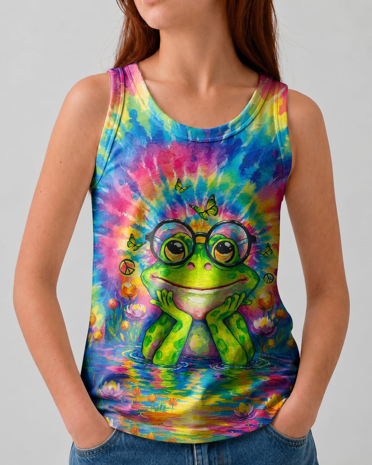 BE YOU THE WORLD WILL ADJUST FROG KIDS ALL OVER PRINT  - TLTW1106261