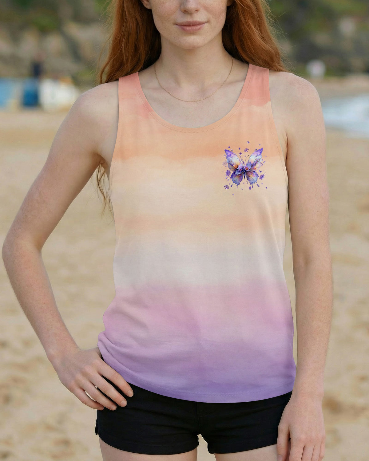 JUST BREATHE BUTTERFLY FLORAL  ALL OVER PRINT - TLHG0204261