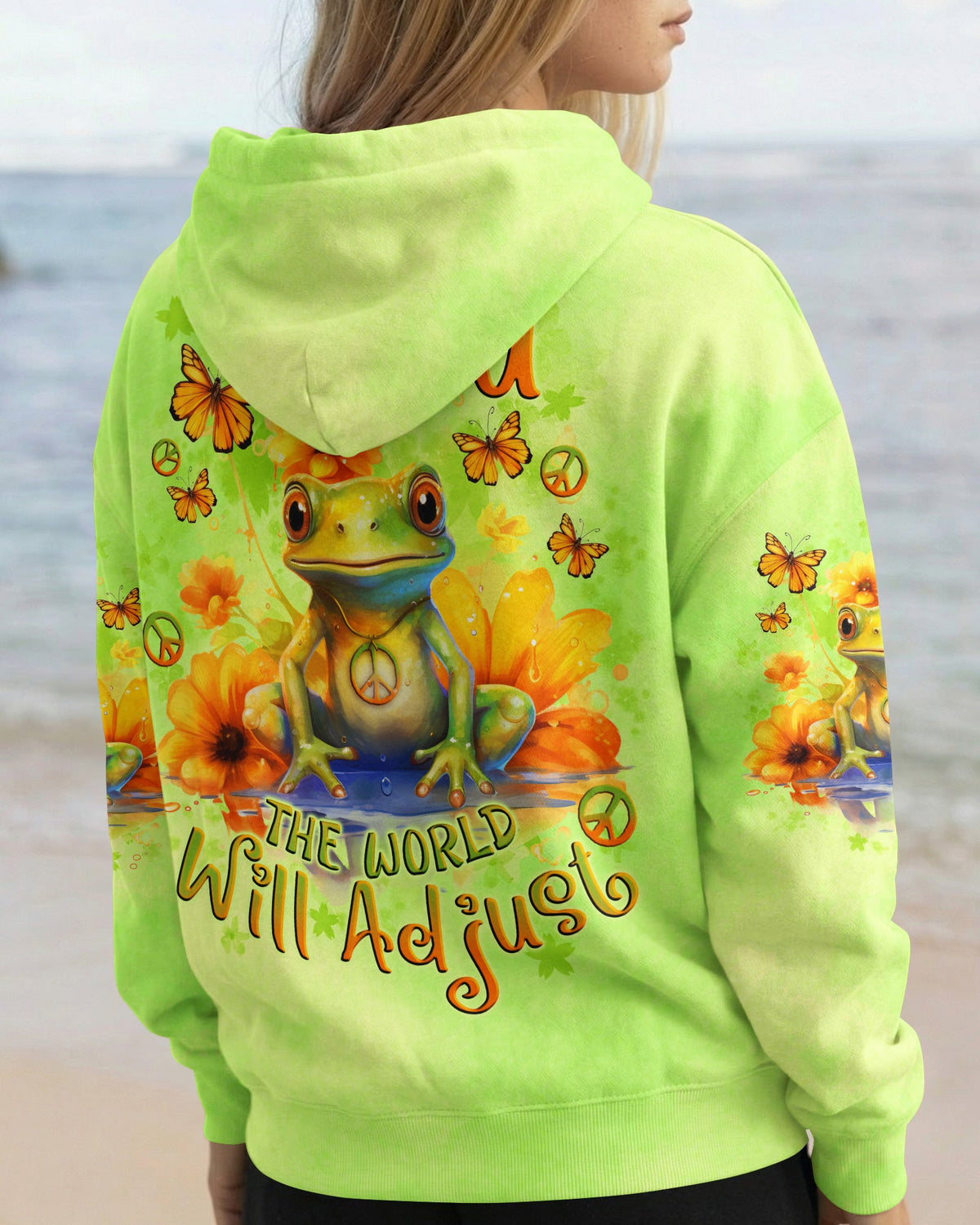 BE YOU THE WORLD WILL ADJUST FROG ALL OVER PRINT - TLNO2909231