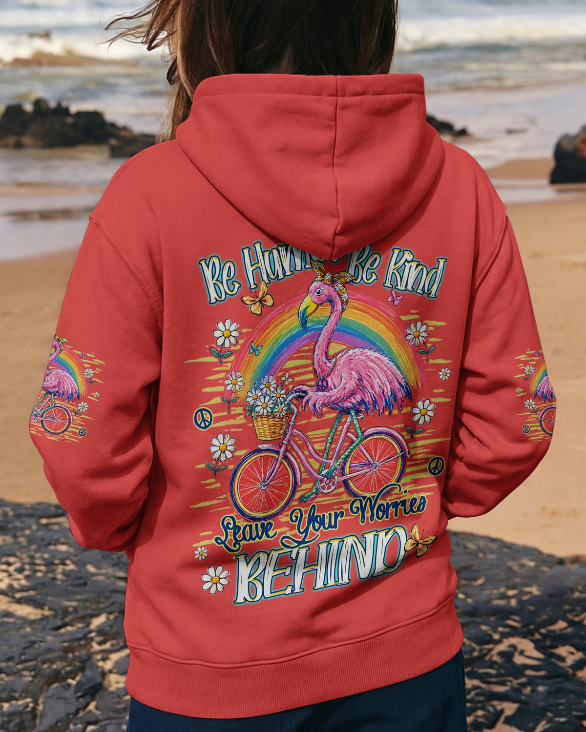 BE HUMBLE BE KIND FLAMINGO ALL OVER PRINT  - TLHG0107264